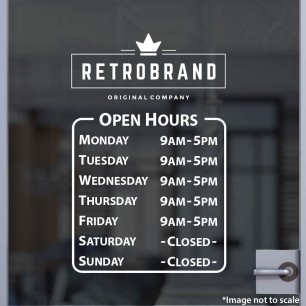 Open Hours With Logo Style 21